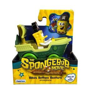 SpongeBob Movie Bikini Bottom Boaters Rev To Race Spongebob Car Toy Pirate New